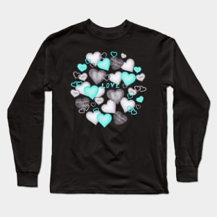 Cute Hearts with Love Long Sleeve T-Shirt